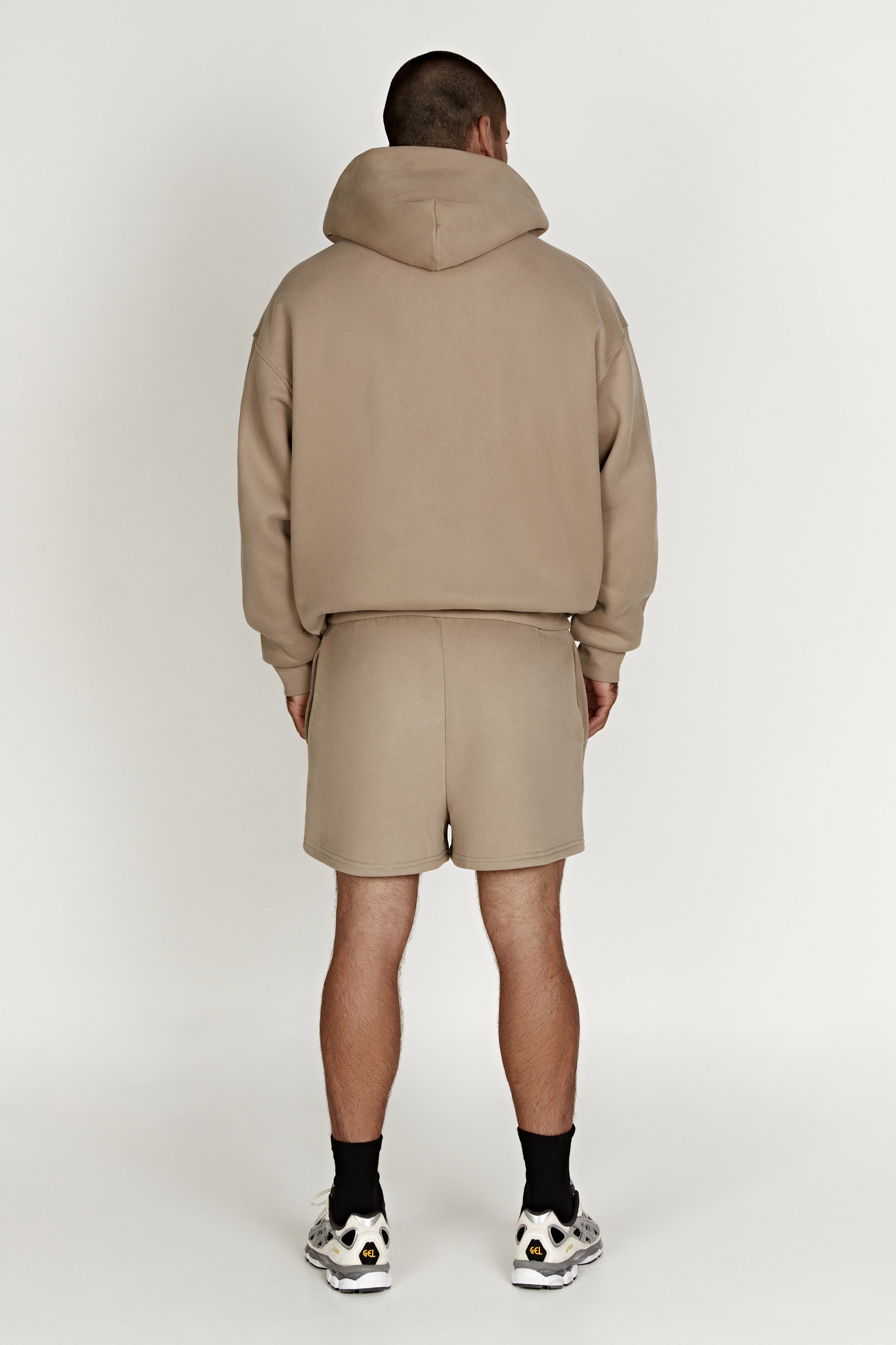 Corrie Unisex Zip Through Hoodie Cement MESHKI