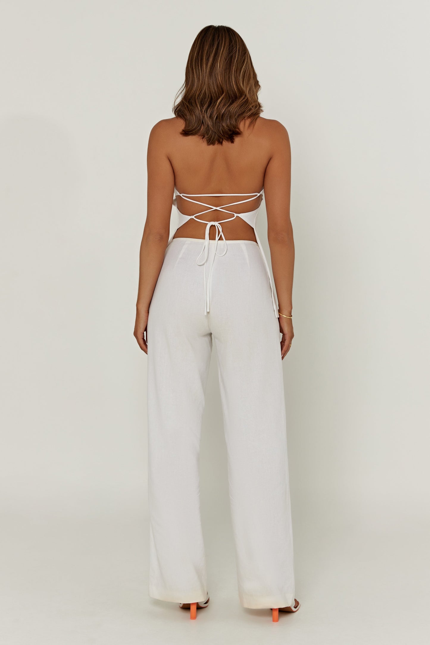 Adina Linen Pant - White