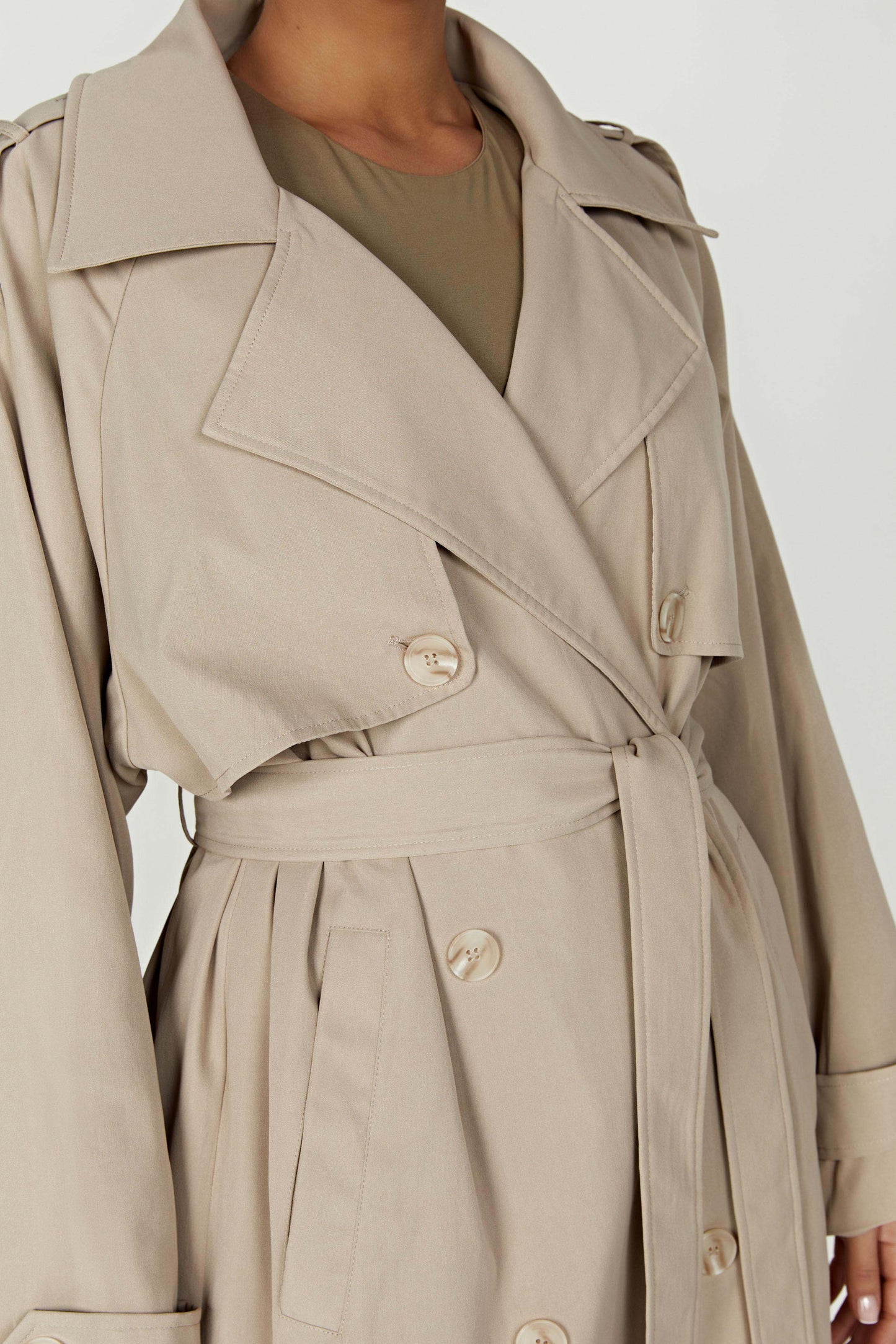 Andreas Oversized Trench Coat - Beige