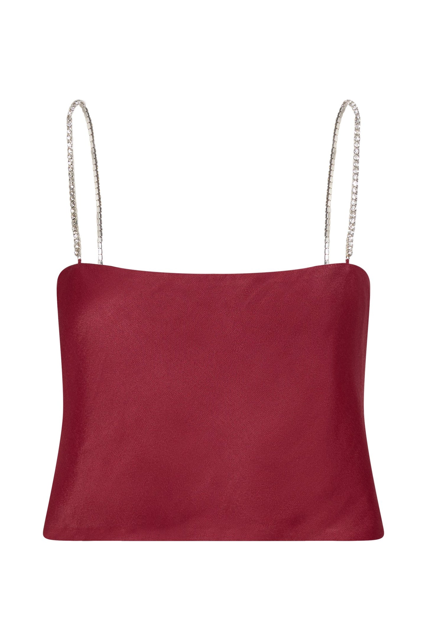 Dayana Straight Cut Crop Top - Wine