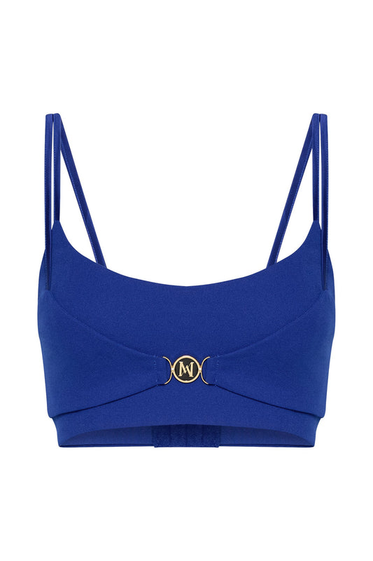 Blythe Double Strap Crop Top - Cobalt Blue