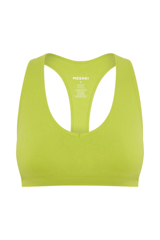 Quinn Halter Longline Top - Lime Green