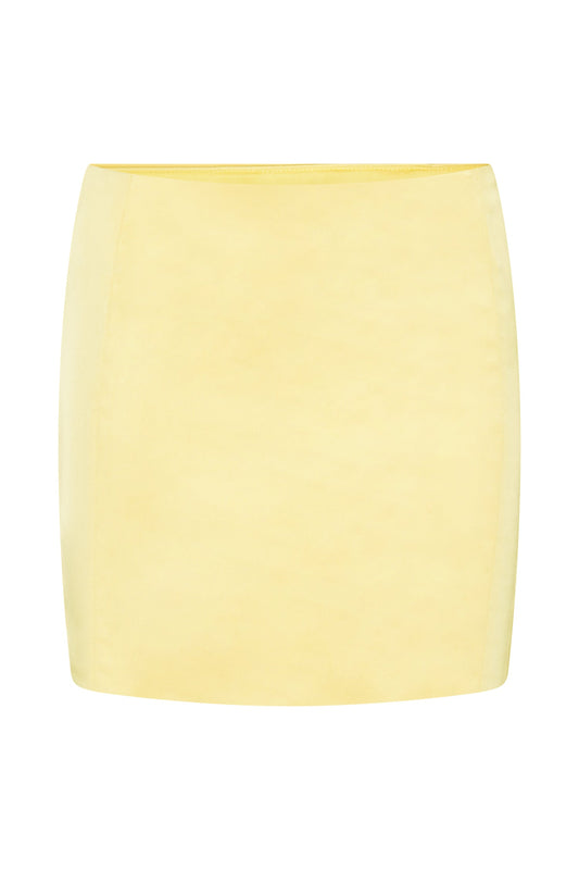 Briony Low Rise Mini Skirt - Lemon