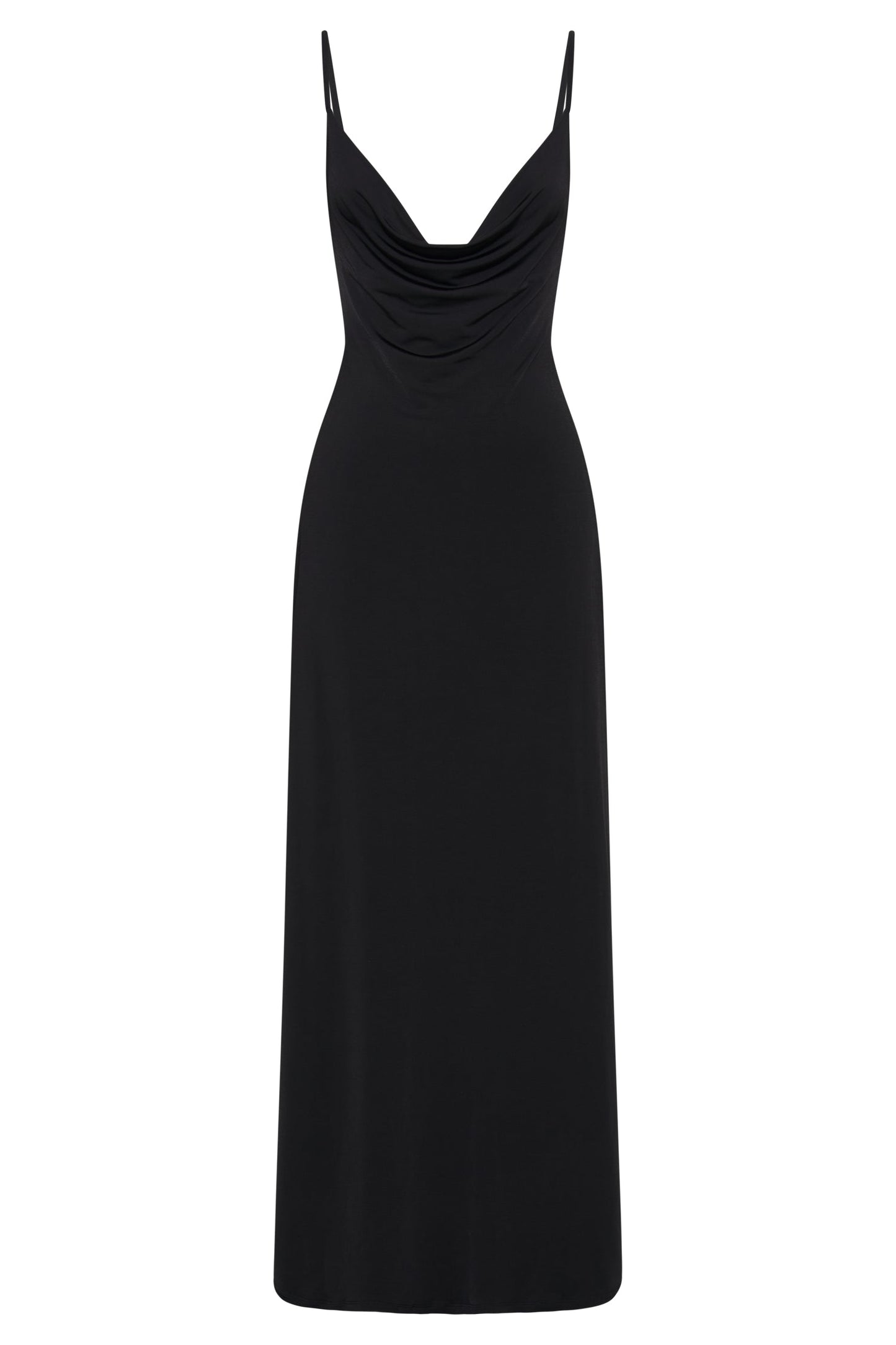 Darcy Cowl Maxi Dress With Low Back - Black