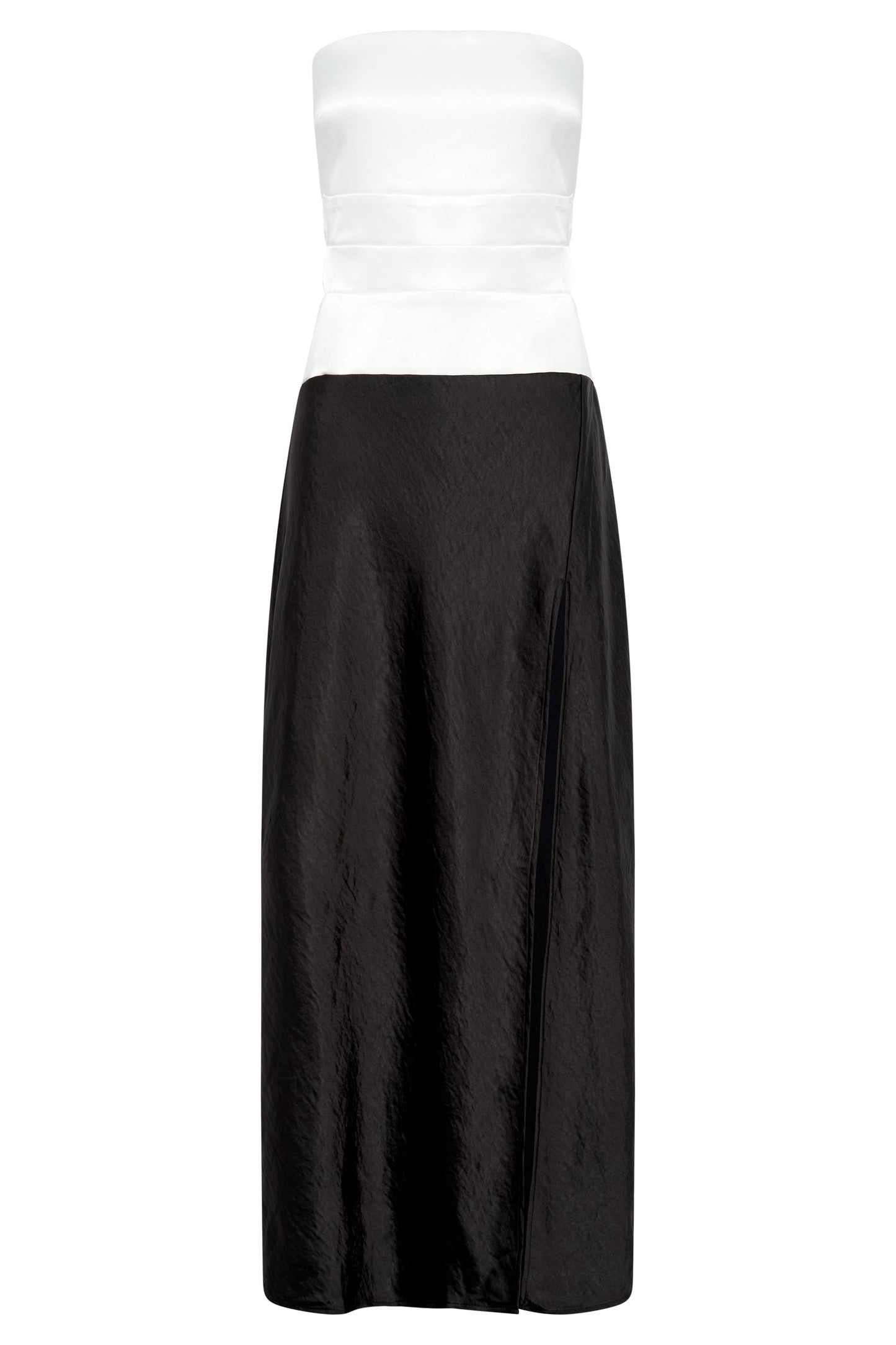 Brooklyn Two Tone Strapless Maxi Dress - Black