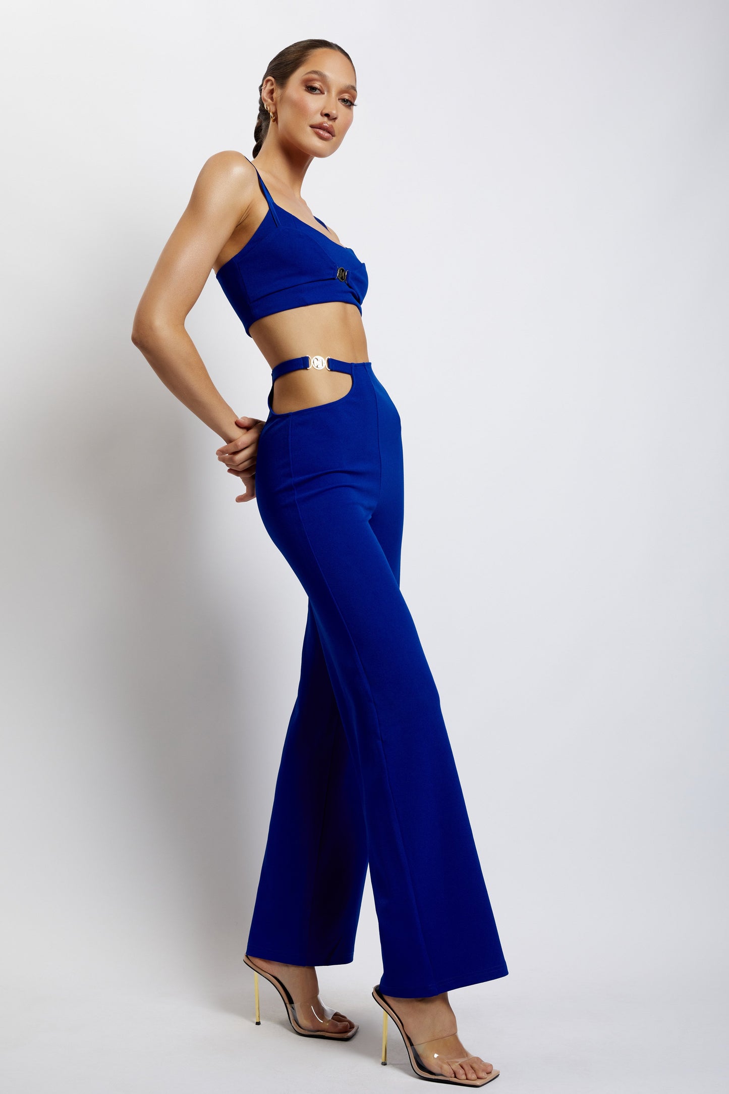 Blythe Double Strap Crop Top - Cobalt Blue